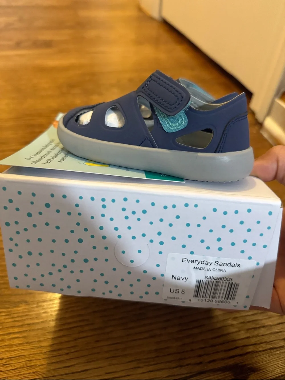 Ten Little Navy Baby Walkers with Easy Hook-and-Loop Strap